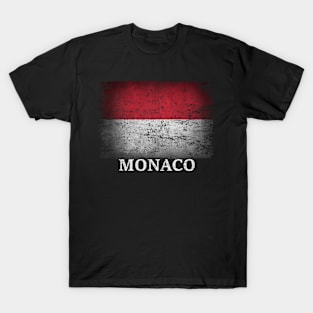 Monaco Flag Gift Women Men Children Monaco Vintage T-Shirt